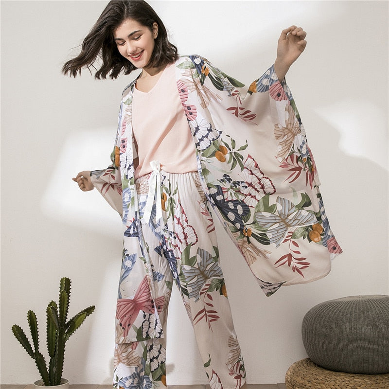 Painted Lady 4-Piece Spring Pajamas Sets